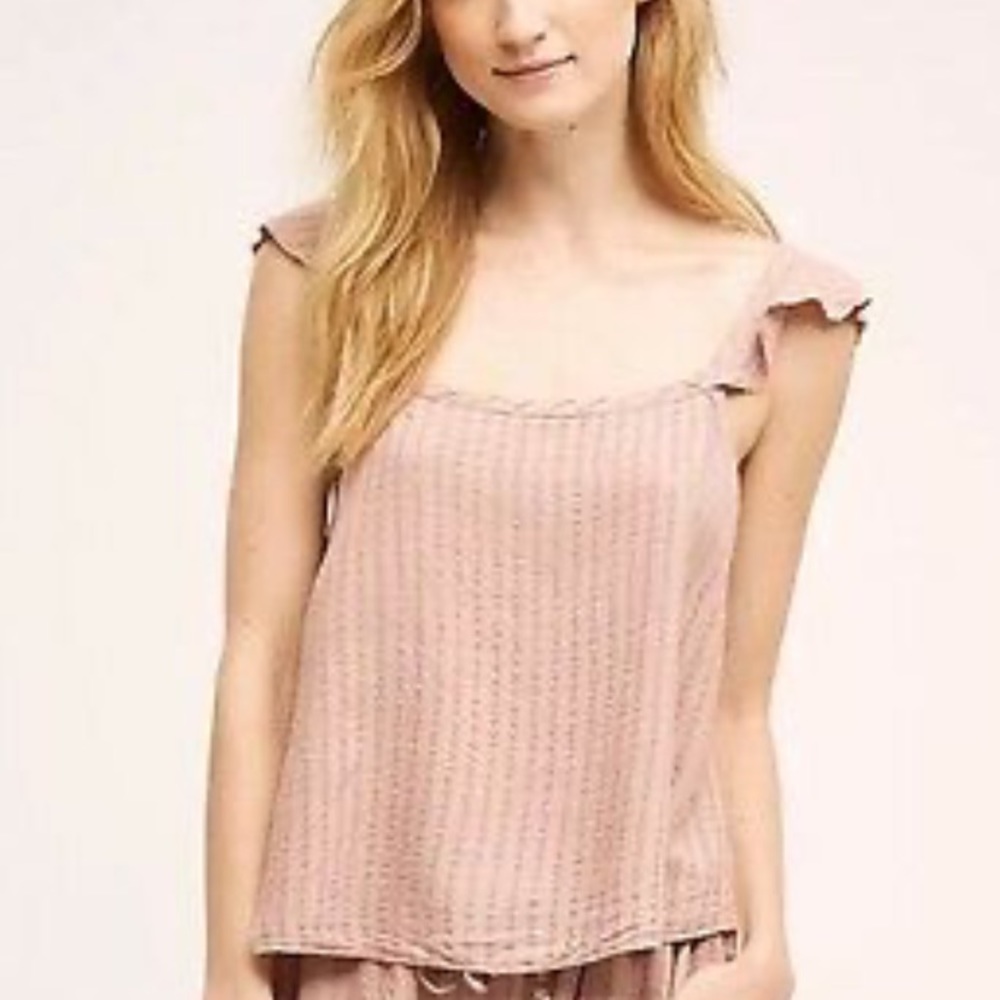 Anthropologie Flutter Sleeve Tank - Picture 2 of 8